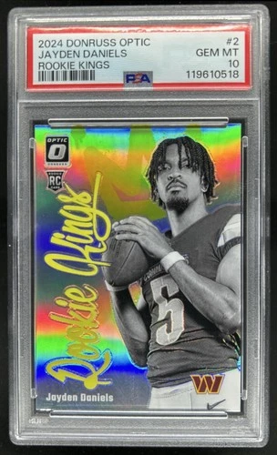 2024 Panini Donruss Optic Jayden Daniels Rookie Kings RC #2 Commanders PSA 10