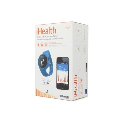 iHealth Fitness Uhr Schrittzähler Activity SleepTracker Bluetooth schwarz blau