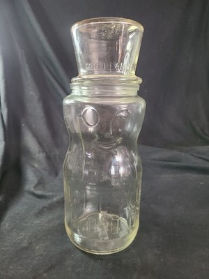 Vintage 75th Birthday Mr Peanut Planters Glass Jar With Lid Canister Anniversary