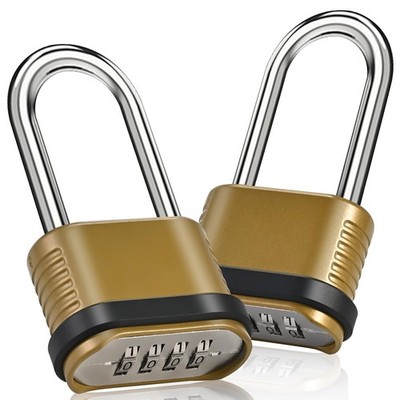 4 Digit Heavy Duty Combination Lock - 105mm Long Shackle zinc alloy