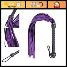 Premium Purple Leather Flogger - Deluxe BDSM Whip for Couples, Sensual Play  Fe