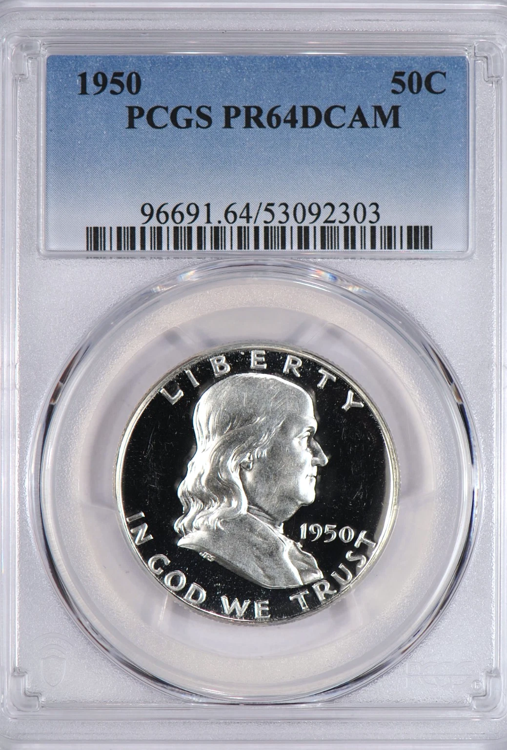 1950 Franklin Half Dollar Proof PCGS PR 64 DCAM PF 64 ULTRA CAMEO Rare Coin 50C