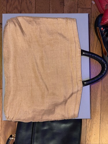 Balenciaga Vintage Logo Tan Tote Bag - Picture 6 of 7