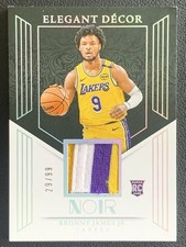 Bronny James Jr. 2024-25 Panini Noir Elegant Decor Materials RC /99 #EDR-BJJ