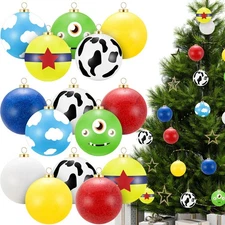 Christmas Ball Ornaments Cartoon Tree Hanging Ornaments 2.4" Theme Foam Chris...