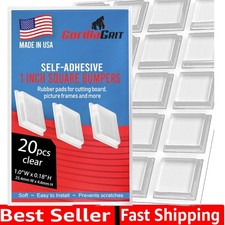 Clear Rubber Bumpers Large - Rubber Feet for Cutting Boards - Glass Table Top...