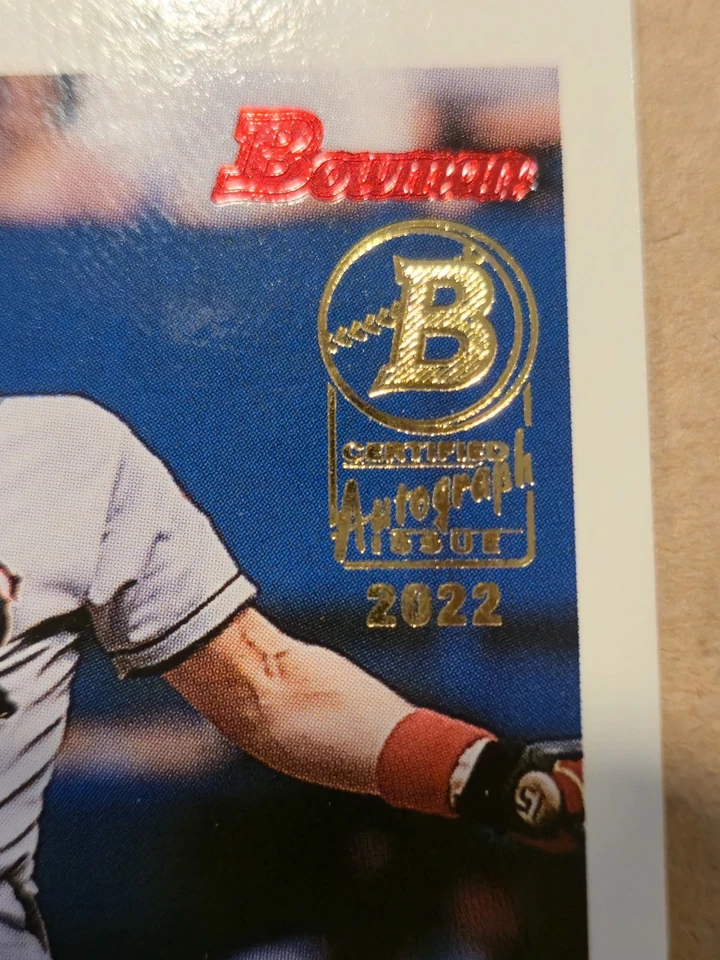 2022 Bowman Buyback Autograph 1995 #353 TIM SALMON Angels Legend On Card Auto /7 - Image 3 of 4