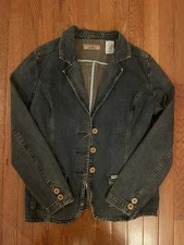 Vintage 90’s Levi Strauss Signature Women’s Blazer Jacket Stretch Denim XL