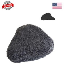 Imitation Sheepskin Bicycle Seat Cover Gel Padding - For Wide Seat Spin Bik...