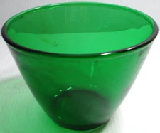 Vintage Anchor Hocking Glass Mixing Bowl Forest Green Splash Proof 5 1/2" D
