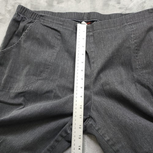 JMS Pants Womens 3X PETITE Gray Charcoal Classic High Rise Pull On Chino Stretch - Picture 8 of 11