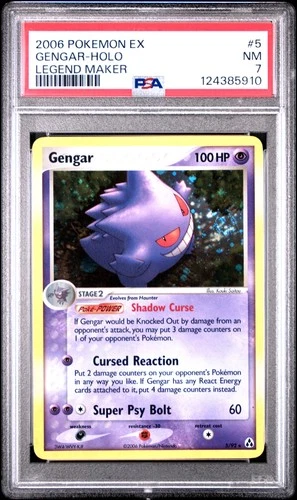 2006 POKEMON EX LEGEND MAKER #5 GENGAR-HOLO PSA 7