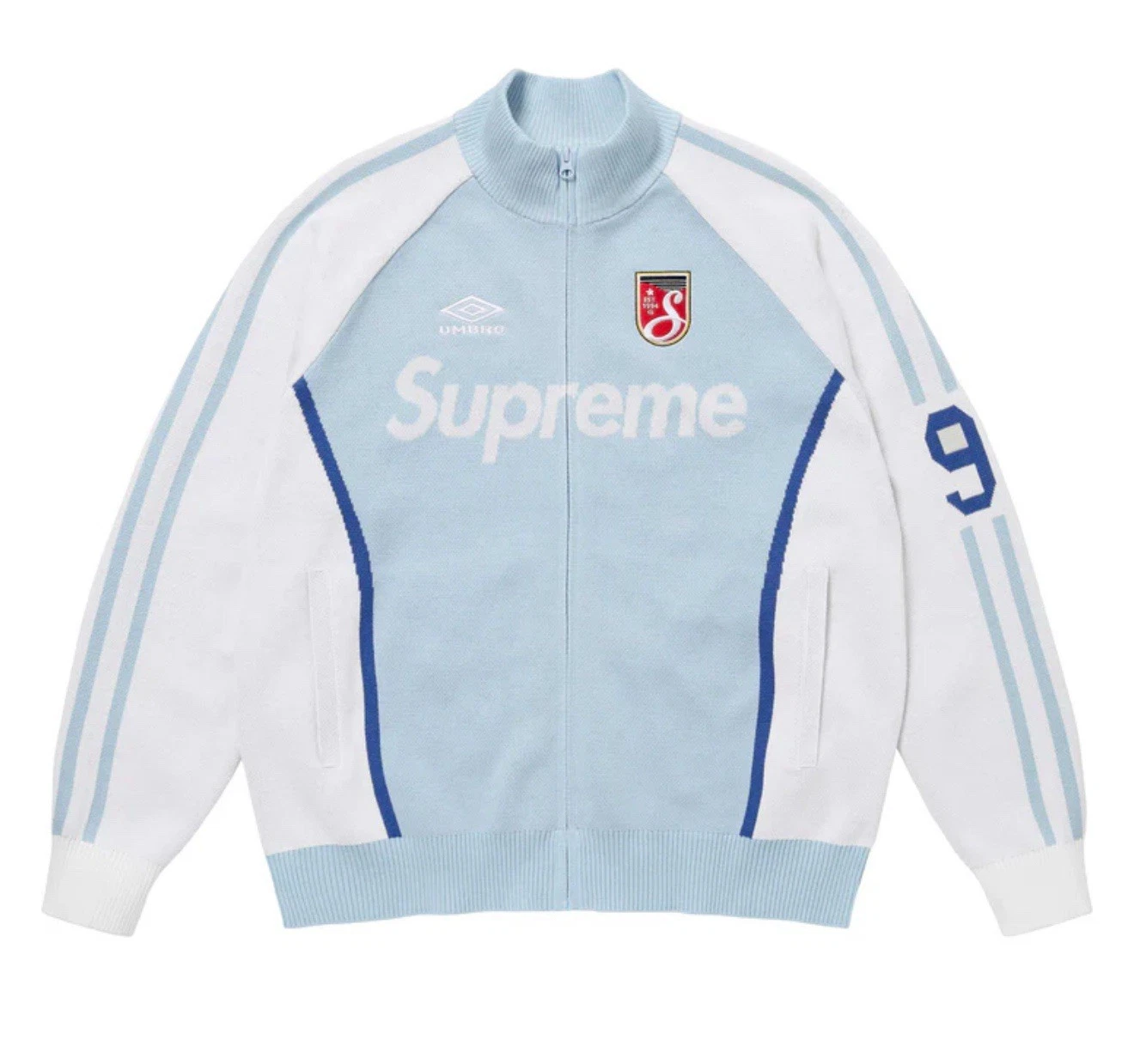 Pull zippé bleu Supreme Umbro   Taille L   Neuf commande confirmée ✅?