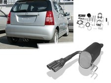  Sportauspuff mittig für Kia Picanto 2x70mm schräg