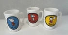 Vintage 1969  Peanuts Lucy, Snoopy & Charlie Brown Milk Glass Mug 5oz Kids Cup