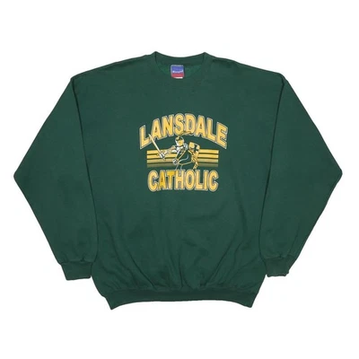 CHAMPION Sweatshirt à Col Rond Vert Lansdale Catholic Homme XL Coton Mix - Photo 1/4