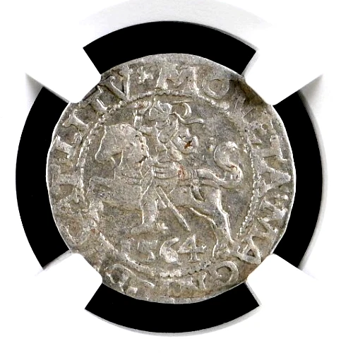 Poland  Lithuania 1/2 Groshe 1564 NGC AU58 Silver Sigismund August