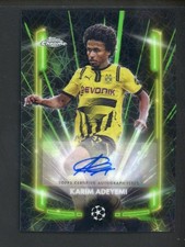 2024 Topps Chrome UEFA UCC Karim Adeyemi Black Lazer Auto Green 53/99