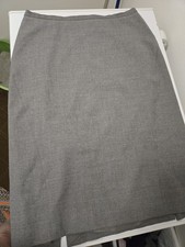 Linda Allard For Ellen Tracy Pencil Skirt Womens Sz 10 Grey 100 Wool Midrise