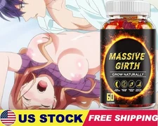 #1 BEST-MALE ENLARGER THICKER LONGER BIGGER 4" GROWTH ENLARGEMENT 60 GUMMIES