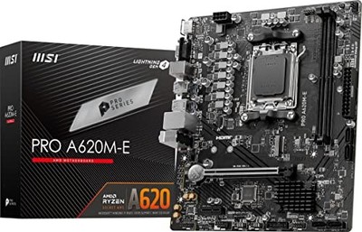 MSI PRO A620M-E Ryzen 7000 Ser AM5 A620 Chipset 4K60Hz DDR5 OC Micro-ATX MB6161