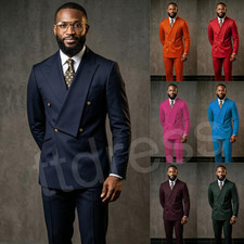 Men Suit Shawl Lapel 2 Pcs Wedding Groom Formal Business Party Prom Blazers Pant
