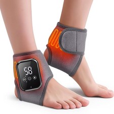 2X Electric Foot Ankle Massager Heating Vibration  Air Compression Pain Relief