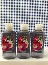 Three 3  Bath  Body Works  FREESIA  Body Wash  Shower Gel With B5  Aloe