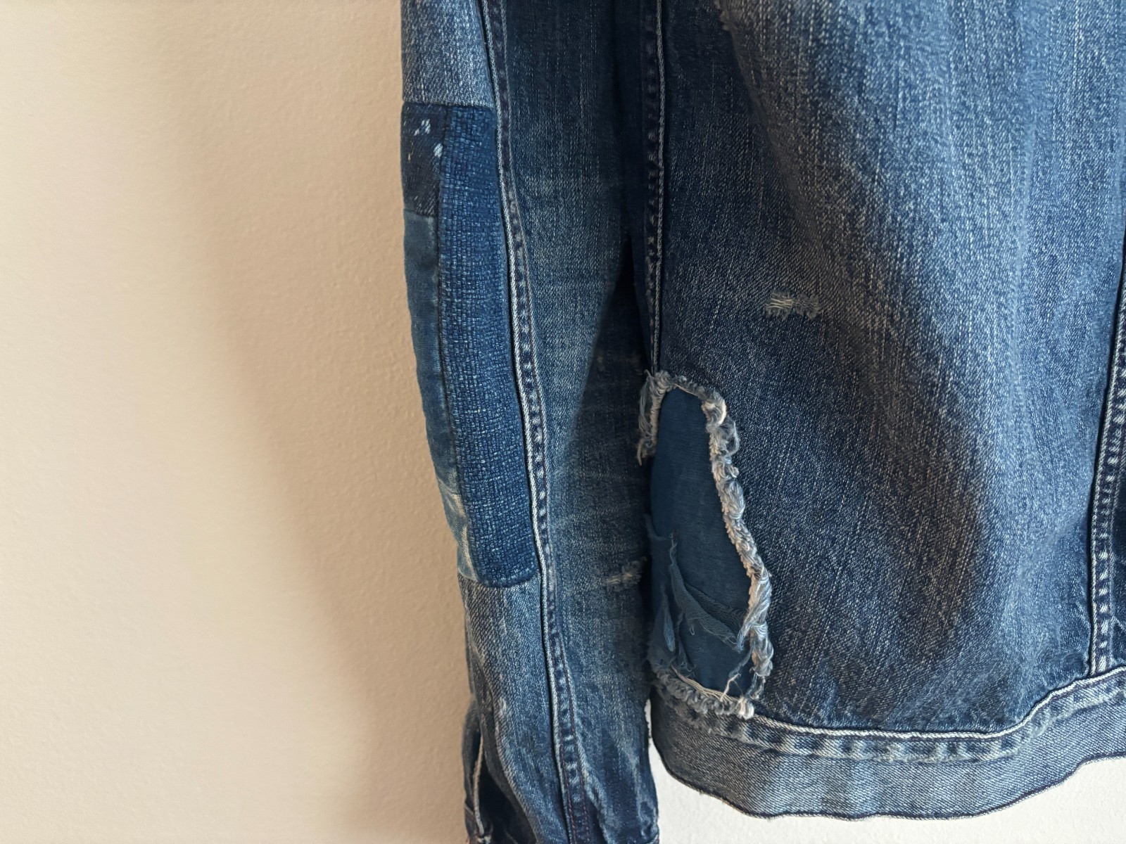 Levi's Made & Crafted Boro Patchwork Blue Denim T… - image 11