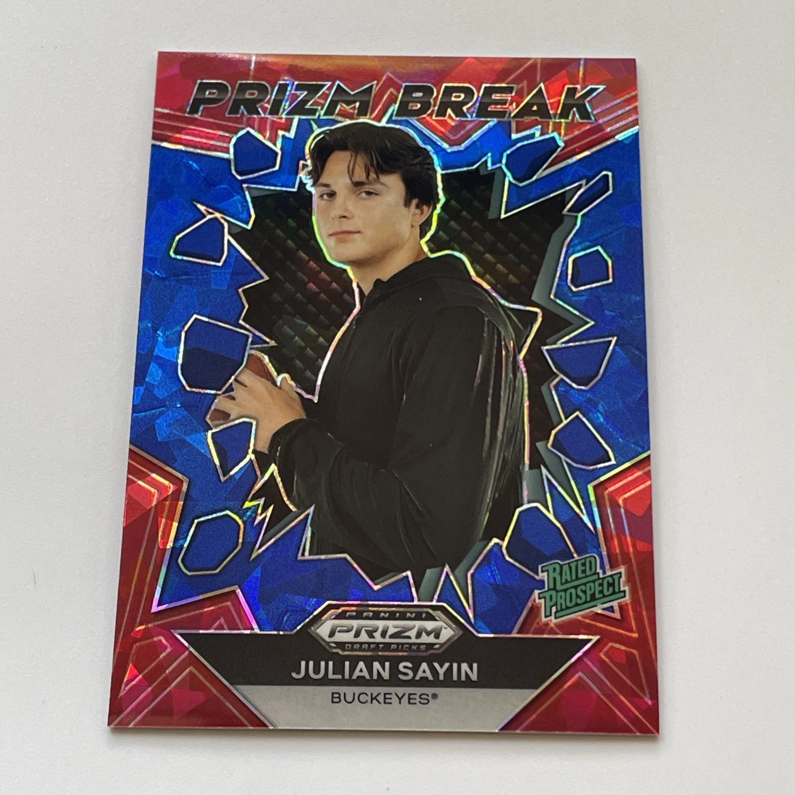 2024 Panini Prizm Draft Picks Football - Julian Sayin Prizm Break Blue Ice /99