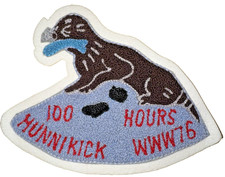 Lodge # 76 Hunnikick 100 Hour Earned Chenille (C-8) 2001 Black writing, #42/50
