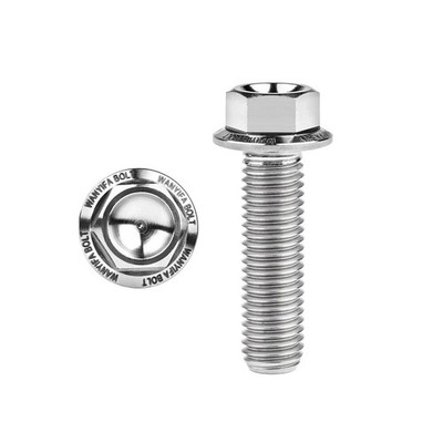 Titanium Bolt M7 Pitch1.0 Flange Hex Head Screw for Motorcycle Bike Ti Fasterner