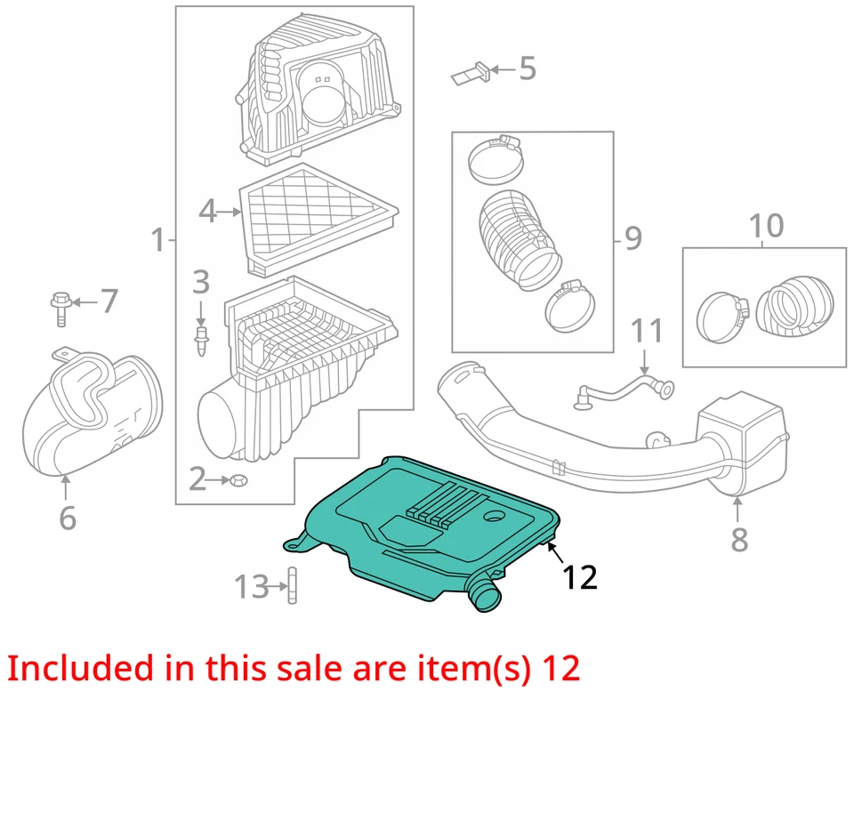 Caja de filtro de aire resonador para Chevrolet Blazer 2020-2024 2,0 L 84772830 OEM Foto 4 de 4