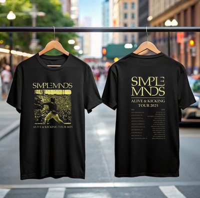 Simple Minds Tour 2025 T-Shirt Rock Band Tee Alive and Kicking Gift for Men1