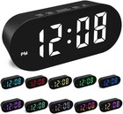 FAMICOZY Small Simple Digital Alarm Clock,11 Color Options for Digits,Night...
