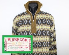 50s 60s McGregor vtg sweater Land of the Midnight Sun Knutun acrylic partial-zip