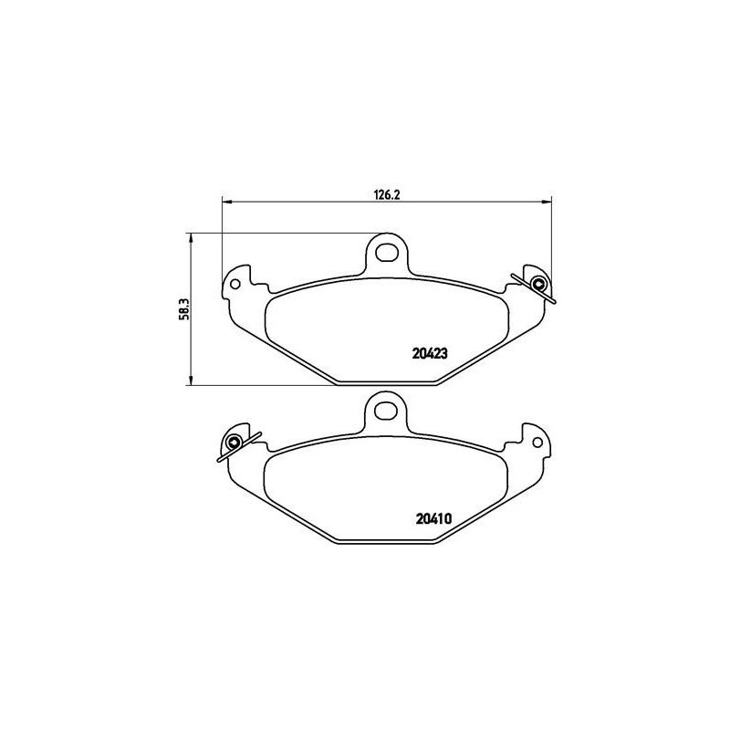 BREMBO P 68 017 Brake Pads Set Rear for 21 Laguna Safrane Esprit Espace Viper