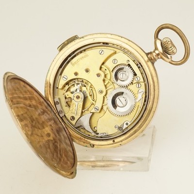 RARE! Gold Pl. REPEATER Pocket Watch Men's no fusee no duplex no chronograph RAR