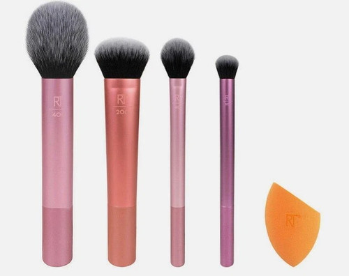 💐 Real Techniques Everyday Essentials Brush Set Prestige Performance 5pcs new - Picture 2 of 2