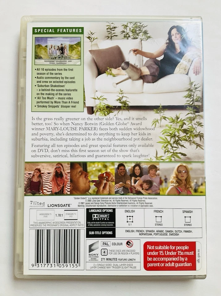 Weeds The Complete First Season DVD TV Show AUS R4 1st Season 2005 - image 2 of 4