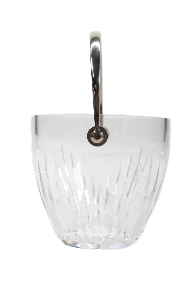 Baccarat France Crystal Massena Silver Toned Handle Ice Buckets Set of 2 Clear 5 - Image 2 of 4