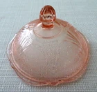 Depression Glass Hazel Atlas Pink Royal Lace Butter Top Lid 1934-41