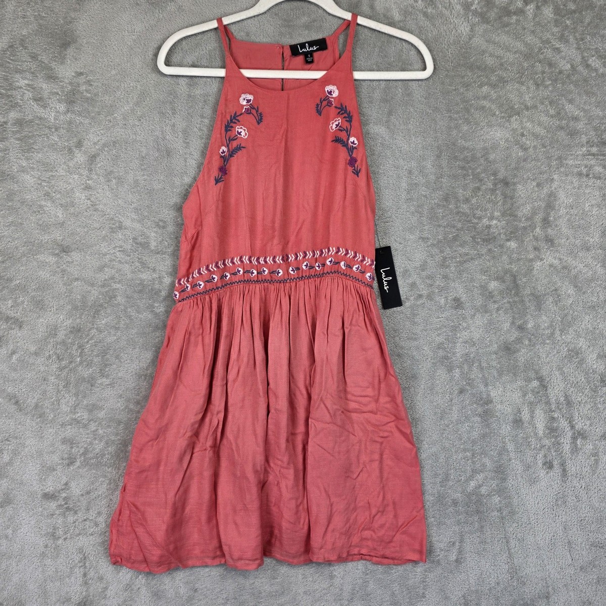 embroidered halter dress Sequin Embroidered Crepe Jersey Dress main image 1