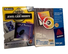 Lot Of Matte White CD Label Sheets, Ink Jet Labels and Spines