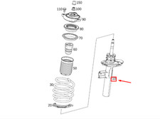 MERCEDES-BENZ GLB X247 Front Left Shock Absorber Strut A2473232700 NEW GENUINE