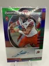 2020 Prizm Draft Picks Leki Fotu Prizms Purple and Green Auto RC #/199