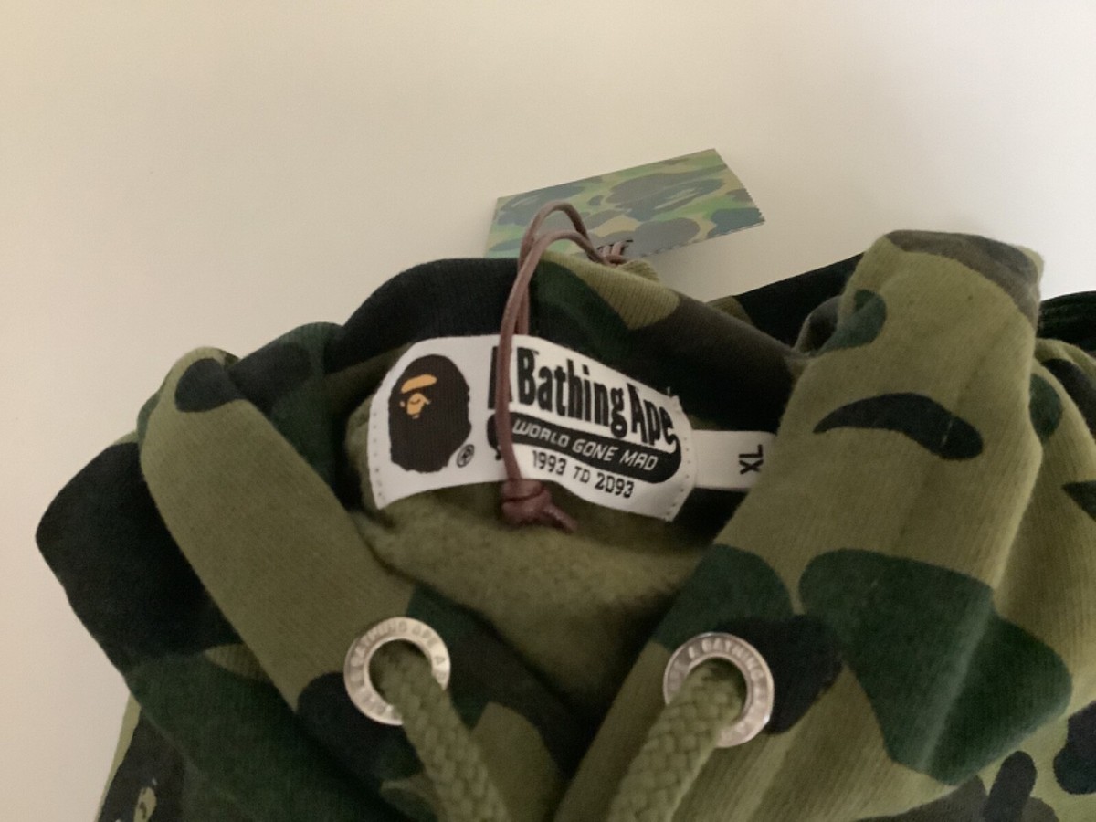 Authentic a bathing ape bape 1st camo college pullover