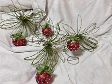 Lot Of 7 Katherine's Christmas Collection Polka-Dotted Ornaments  Sprays