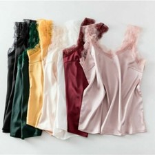 Damen Spitze Satin Unterhemd Mieder Tank Top ...