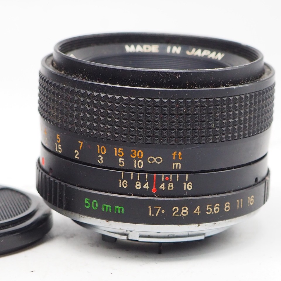 Yashica 50mm 11.7 ML lens, Contax C/Y camera mount, Made in Japan, LF